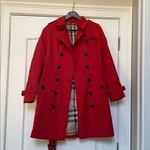 Red Jacket with Plaid Interior